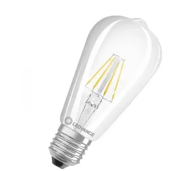 Nur noch angezeigter Bestand verfügbar:    Ledvance E27 LED Kolbenlampe Classic klar 4W wie 40W 2700K warmweißes Licht