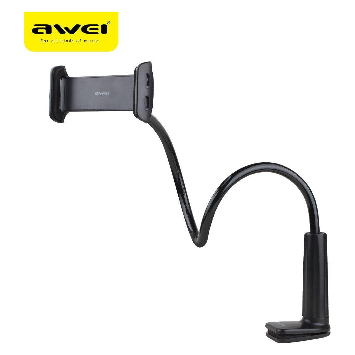 Awei uchwyt biurkowy X3 4"-10,5" czarny /black długie ramię (35262991)