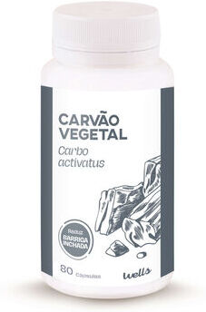 Wells Suplemento Carvão Vegetal Barriga Inchada 80 cápsulas