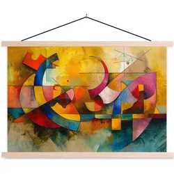POSTER MIT MAGNETLEISTEN Kunst - Abstrakt - Modern Magnetleiste 120x80 cm