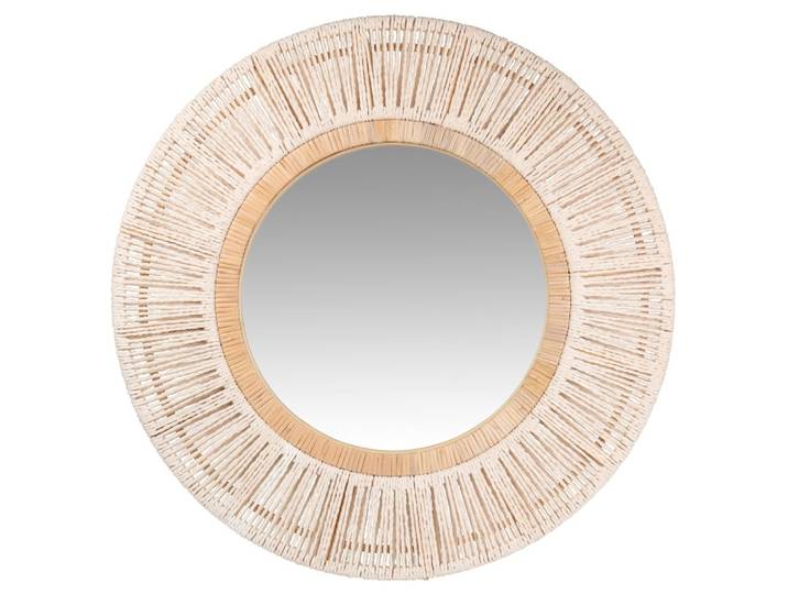 Runder, geflochtener Spiegel, Ø70 cm