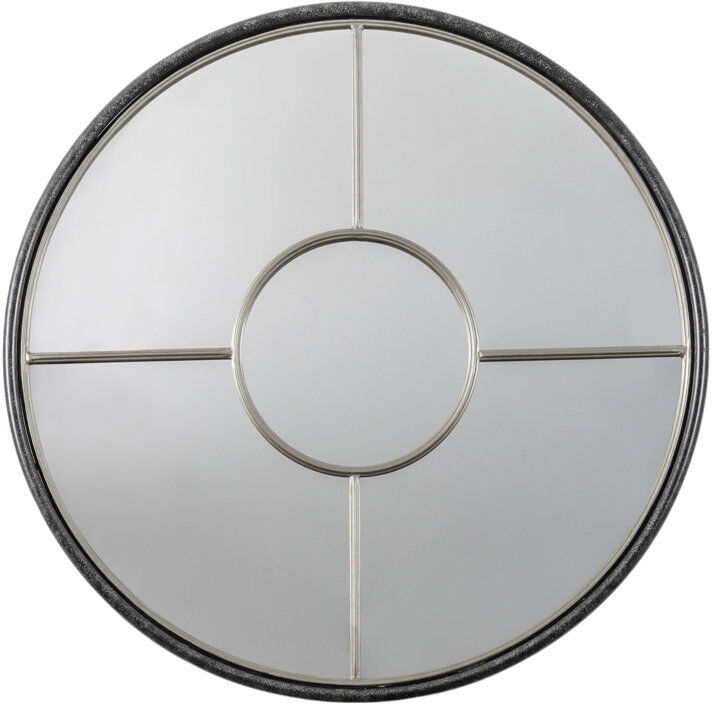 Ebern Designs Eleck Metal Wall Mirror Silver 80cm H x 80cm W