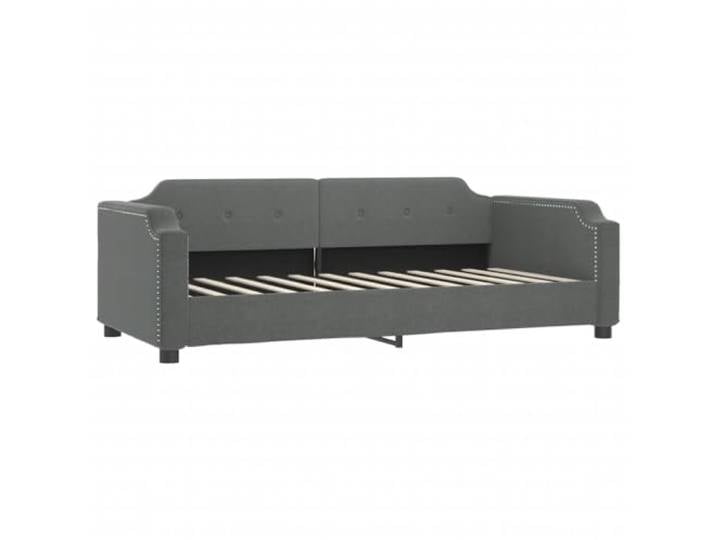 KTHLBRH Schlafsofa Dunkelgrau mit Matratze 100 x 200 cm Struktur aus Holz und Metall, Polyestergewebe, einfache Verarbeitung, perfekt für Gäste