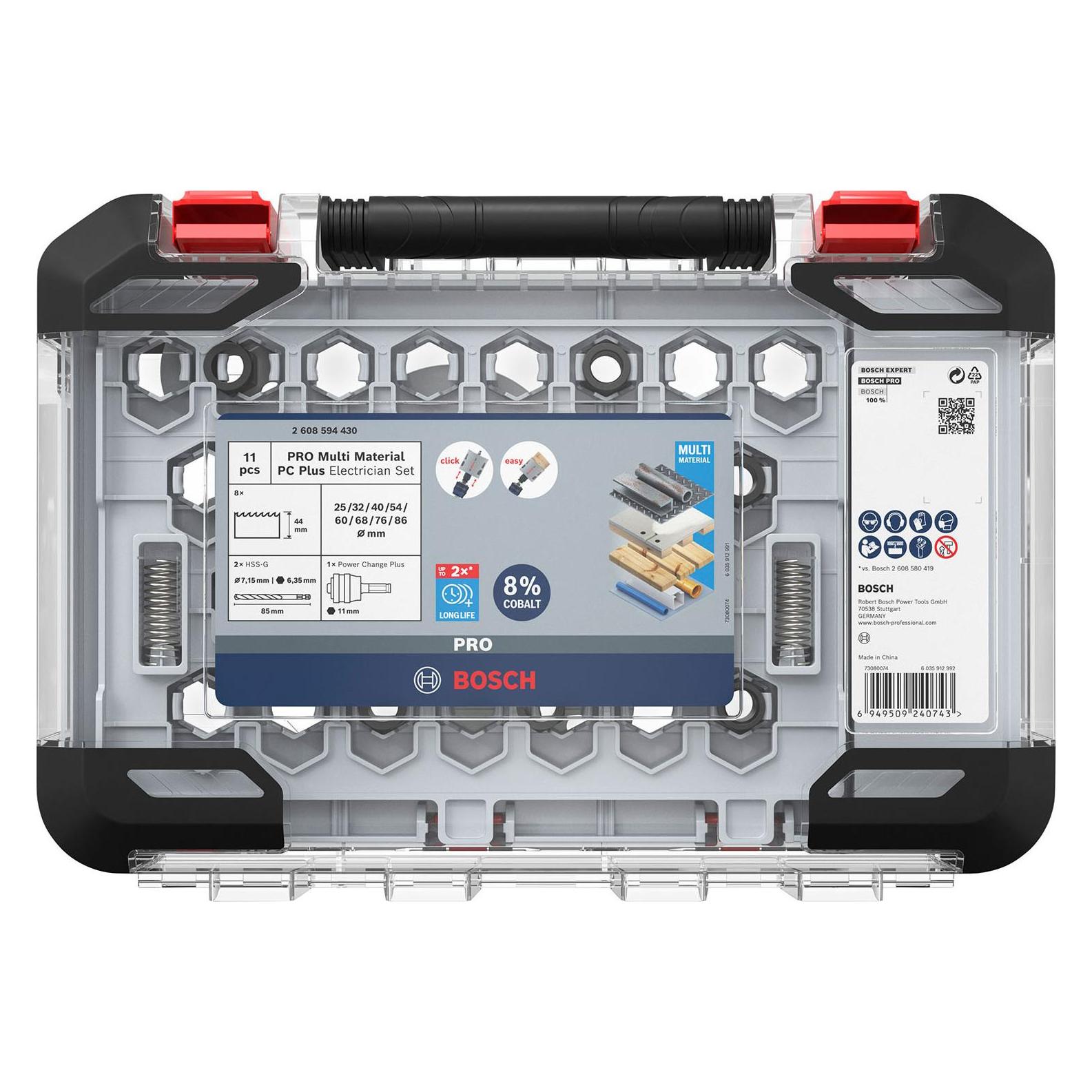 Bosch Professional Zubehör PRO Multi Material PC Plus Lochsägen-Set, 11-tlg. (2608594430)