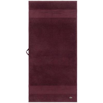Handtuch LACOSTE "LLECROCO", rot (bordeaux), B:50cm L:100cm, Frottier, Obermaterial: 100% Baumwolle, Handtücher, mit Label-Applikationen