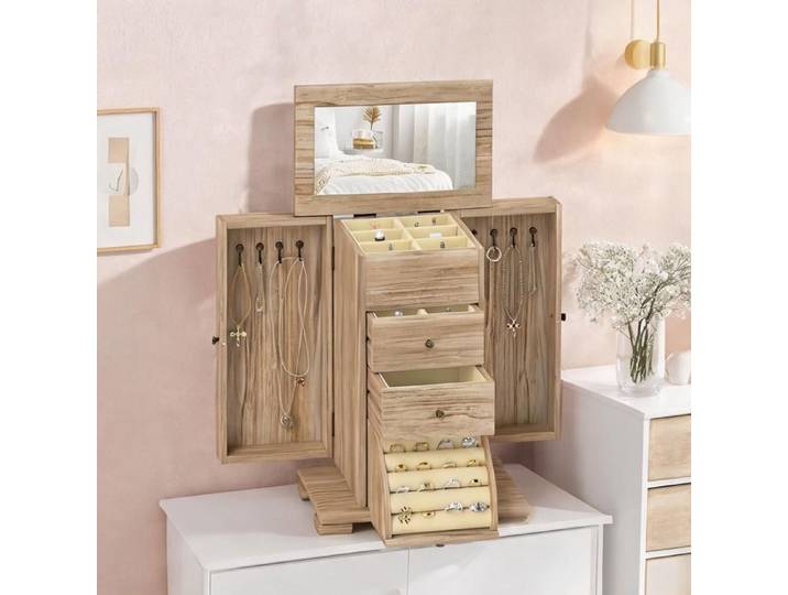 Dressing Tables with Marron Bois De Paulownia and 10.4 x 6.3 x 13.2 in 5 x 16 x 33