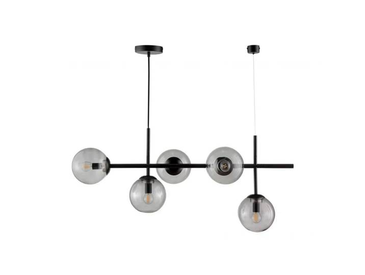 Suspension en verre fumé et métal noir