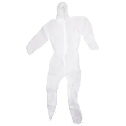 Schutzanzug Polypropylen-Gewebe - Einweg-Overall mit Reissverschluss, Kapuze & Gummizug - Einheitsgrösse - Schutz vor Schmutz, Fett, Staub