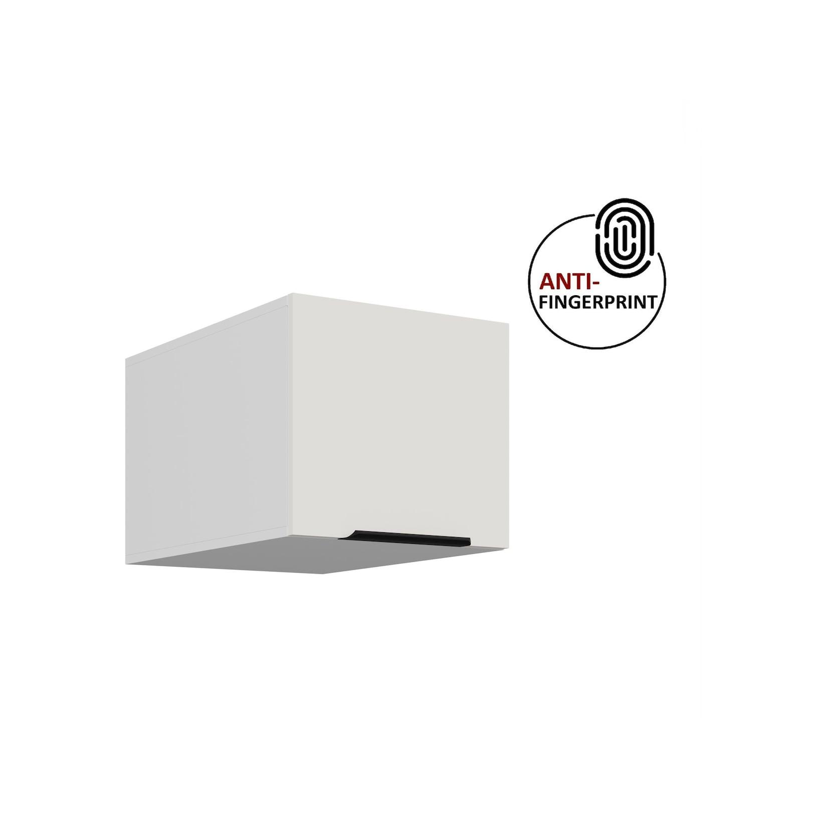 Küchen Aufsatzschrank 40 Küche ARIA Weiss + Weiss Küchenzeile Anti Fingerprint