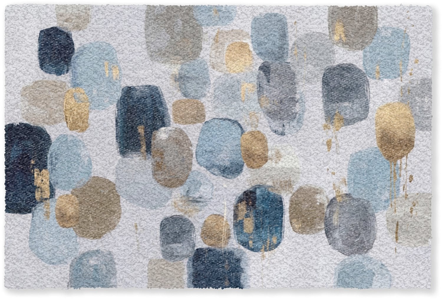 MuchoWow Deurmat Abstract Vormen - Goud - 60 x 40 cm