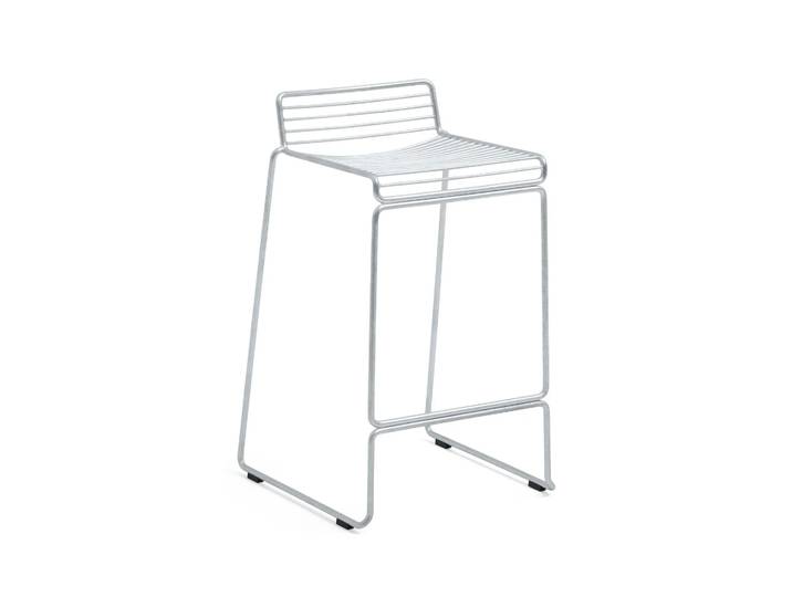 HAY Chaise de bar Hee Low 65 cm Galvanized