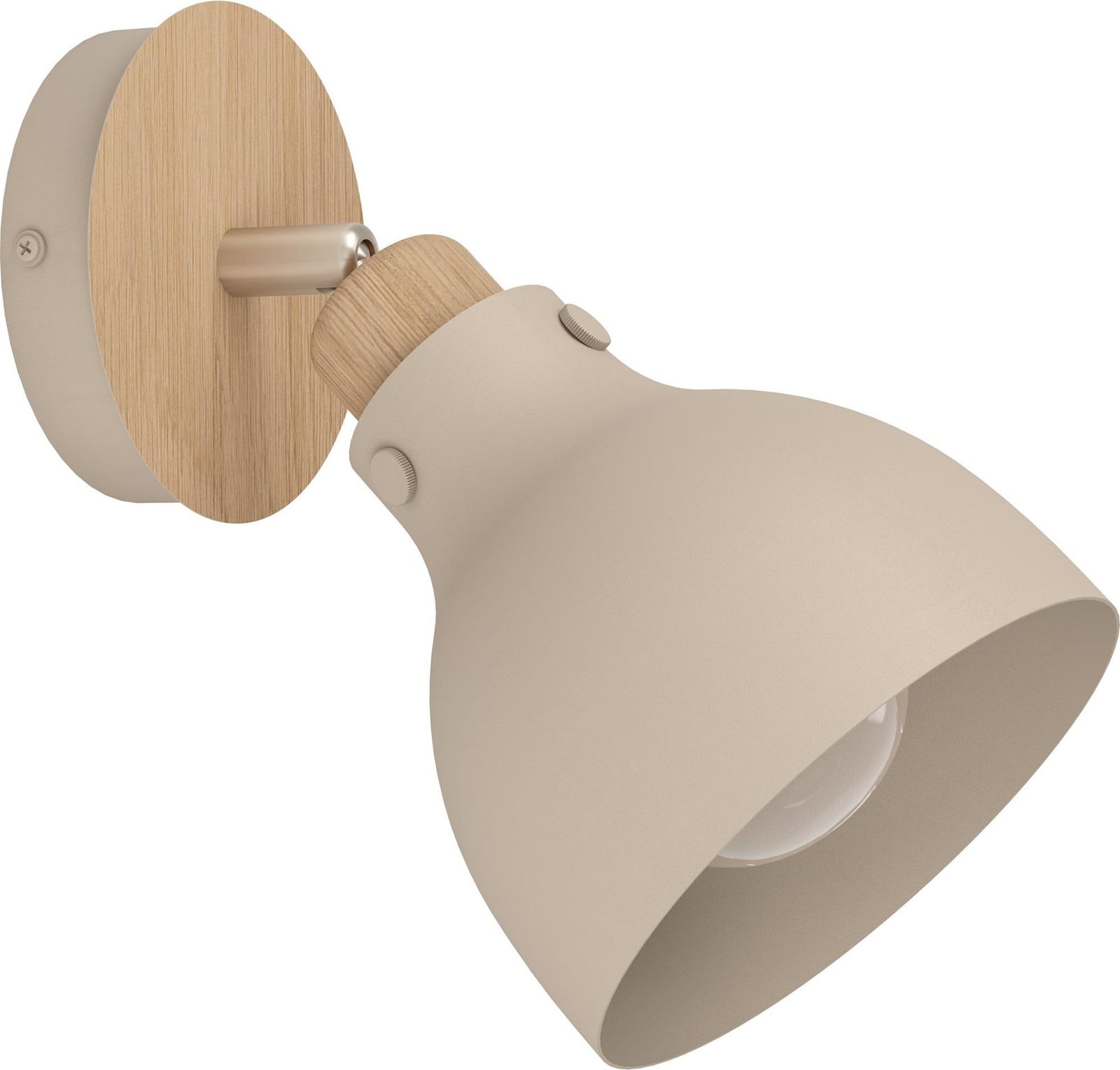 Eglo Arrecife Wandspot - Bruin/Beige - Metaal - E27 - 23,5 cm