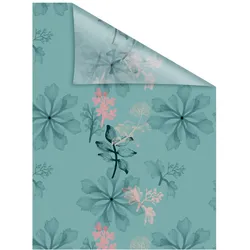 Lichtblick Fensterfolie selbstklebend, Sichtschutz, Aqua Floral - Blau