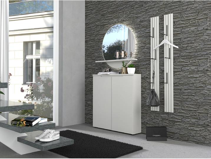Garderobenpaneel Mizzer 15 x 150 x 2cm Grau