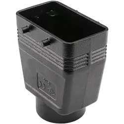 ILME Rechteck-MP 10, Metall-, Tüllengehäuse, 4 Bolzen, schwarz