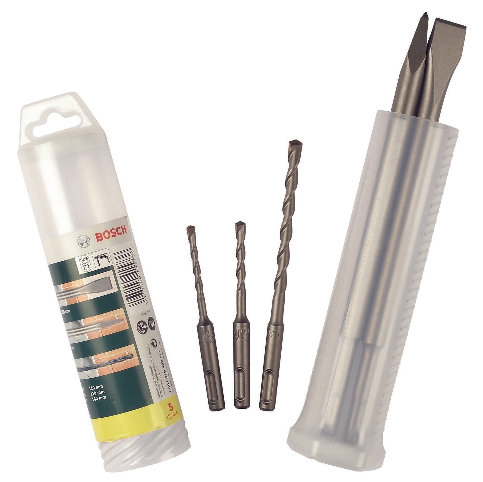 BOSCH Meißel- und Bohrer-Set 5-teilig 2607019455