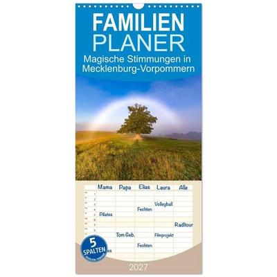 Familienplaner 2027 - Magische Stimmungen in Mecklenburg-Vorpommern mit 5 Spalten (Wandkalender, 21 x 45 cm) CALVENDO