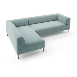 freistil Ecksofa 185 Stoff Blau Pastellblau