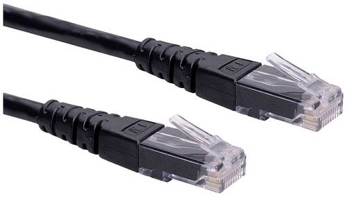 Roline 21.15.1525 RJ45 Patchkabel CAT 6 U/UTP 0.50m Schwarz