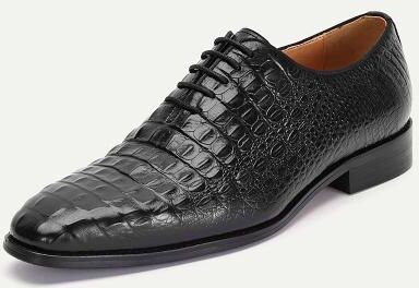 LightInthebox Men's Oxfords Crocodile Pattern Leather Shoes in Cognac - Elegant for Business and Kentucky Derby