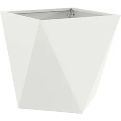 vidaXL Pflanzkübel Weiß 50 x 50 x 50 cm Stahl
