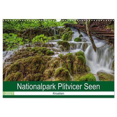 Nationalpark Plitvicer Seen (Wandkalender 2027 DIN A3 quer), CALVENDO Monatskalender