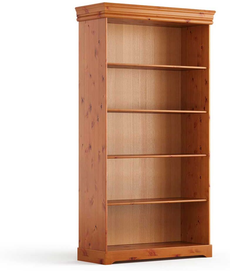 Pharao24.de Bücher Regal Kiefer massiv in Honigfarben Landhausstil