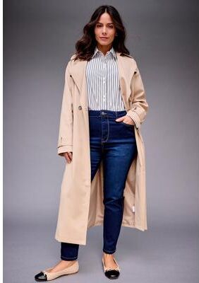 Plus Size Women's Belted Trench Coat by Avenue in New Khaki (Size 16)