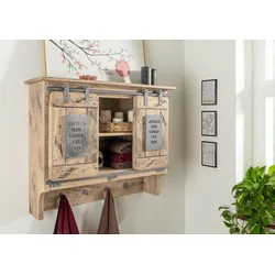 Wandgarderobe Mango 90x30x75 whitewash lackiert RAILWAY  #360