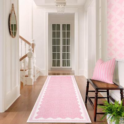 Garvee Scalloped Pattern Solid Area Rug