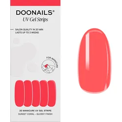 DOONAILS UV Gel Strips Sunset Coral - rosa