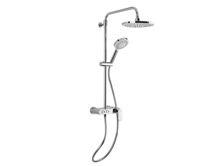 Colonne de douche avec mitigeur mécanique, Blanc/Chrome (SATSSPKP)