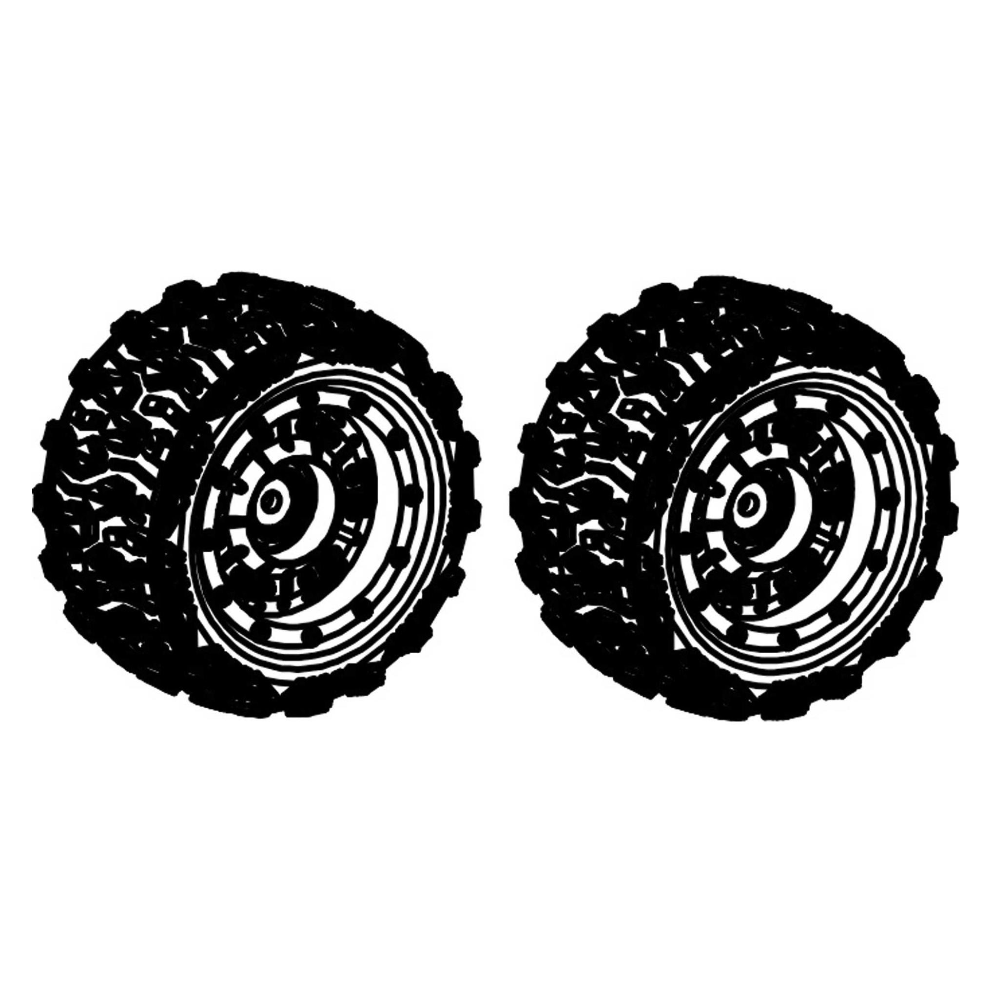 Absima Pre-glued Tire Set (2) (1610125)