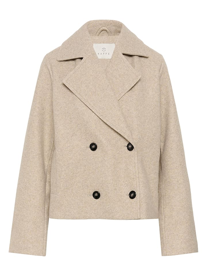 Kaffe Trenchcoat in Creme - 38