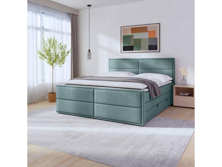 Boxspringbett mit Topper & Bettkasten 180x200 Palermo