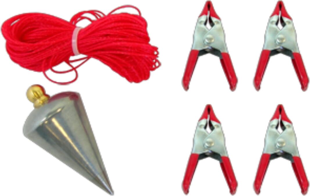 Jeu de fil à plomb Bertrams 16LS Lot, cordon de 15 m, 4 clips