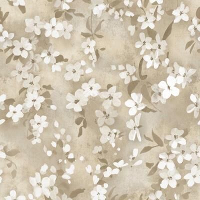 Fine Decor Briella Neutral Blossom Wallpaper - 396 x 20.5