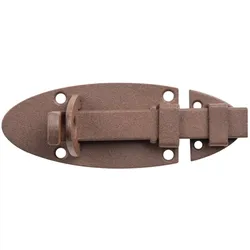Alberts DURAVIS® Schlossriegel mit flachem Griff Rostbraun