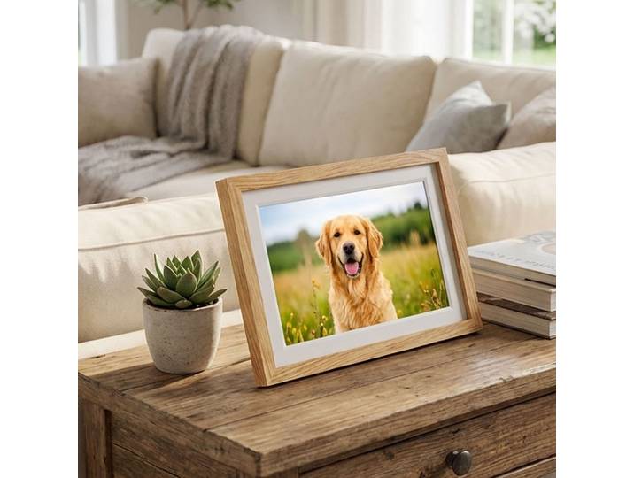 Digitaler 10,1 WLAN Fotorahmen, IPS Touchscreen, Frameo App, 16GB, 3 Wechselrahmen