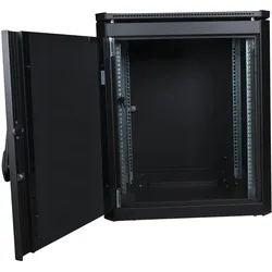 Logon 12U W=600mm D=600mm H=719mm (12 HE, 19 Zoll Rack), Serverschrank, Schwarz
