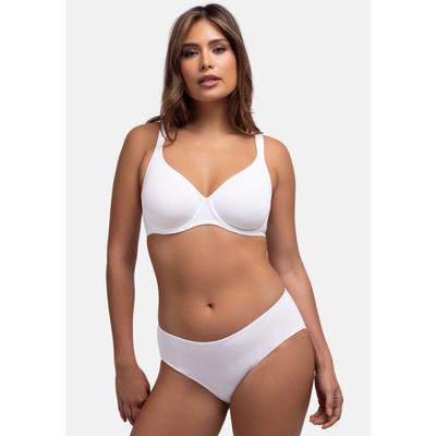 Bügel-BH DORINA "Lindsay", Damen, Gr. 70, Cup D, weiß, Microtouch, Obermaterial: 84% Polyamid, 16% Elasthan, unifarben, bequem, BHs Bügel-BH, nahtlos, weiche Cups, bequem