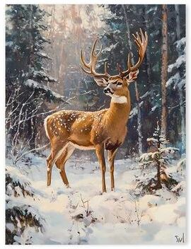 Uplifted Finds Vintage Red Truck & Winter Snow Canvas Art   Nordic Reindeer & Fireplace Holiday Decor 5 30 X 40 Cm