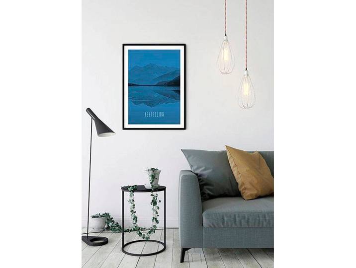 Bild KOMAR Word Lake Reflection Blue , bunt (farbe bild(er): bunt), B:40cm H:50cm, Holzwerkstoff, Papier, Bilder, Bild, Wandbild zur Dekoration - ohne Rahmen