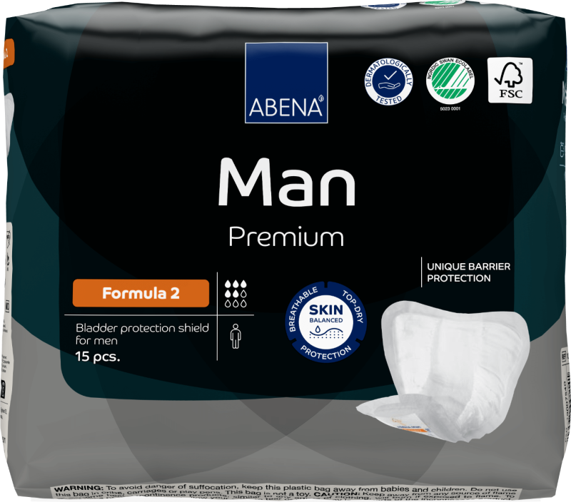 ABENA Man Premium Formula 2 - 12 paquets de 15 protections