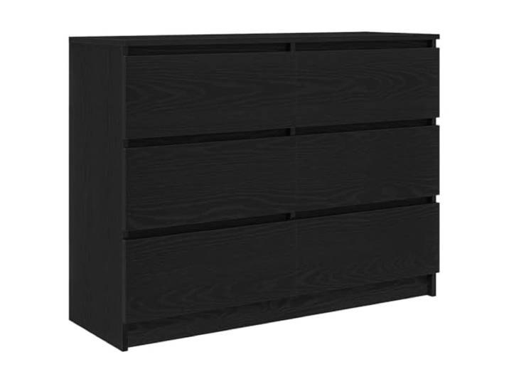 HGFDVCMR Sideboard Schwarz Eichen-Optik 100x35x76 cm Kommode Moderner Aufbewahrungsschrank für Schlafzimmer, Flur und Wohnbereich. Langlebig und pflegeleicht aus Holzwerkstoff.