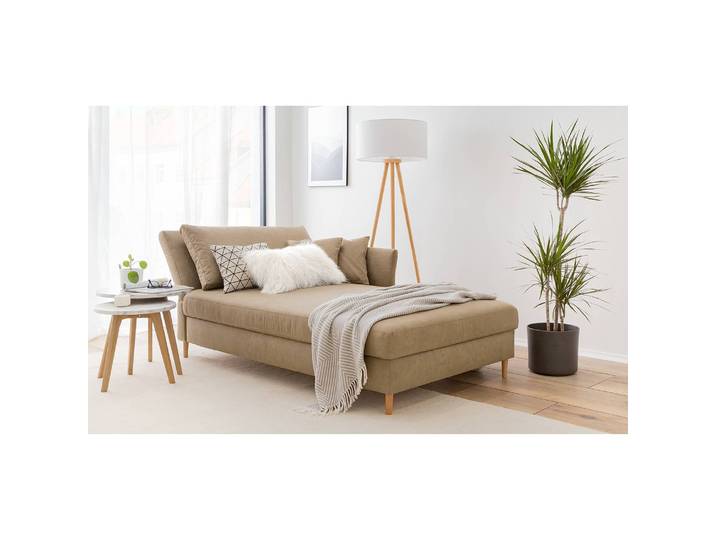 Recamiere Hillarys III Braun/Latte Macchiato Microfaser 110cm Ausrichtung links Modern