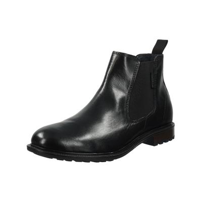 Stiefelette BUGATTI "bugatti Stiefelette Glattleder", Damen, Gr. 46, schwarz, Glattleder, Schuhe Stiefelette