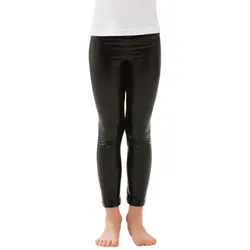 Kinder-Lack-Leggings, schwarz