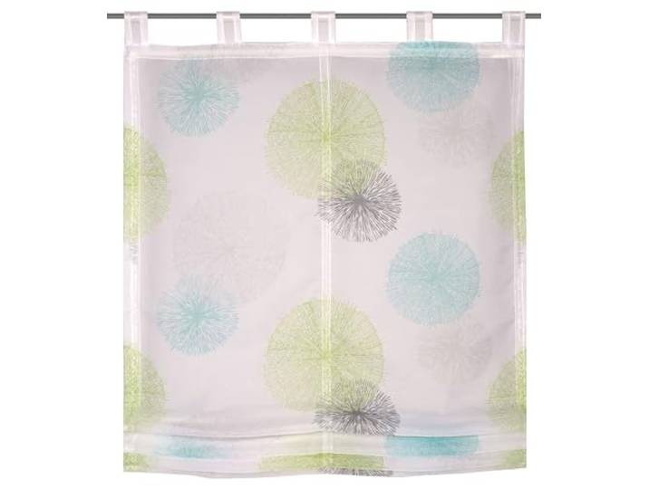 Home Fashion 79799-713 Schlaufenrollo Digitaldruck Rawlins, Voile, 140 x 100 cm, Flieder