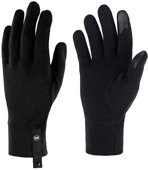 Buff Black Merino Midweight Gloves